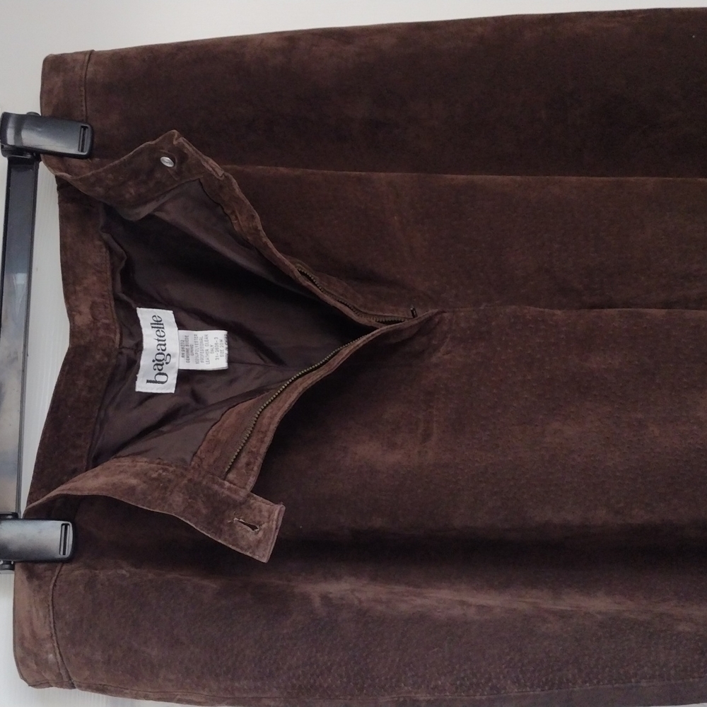 Ba'gatelle 20W Genuine Suede Brown Pants